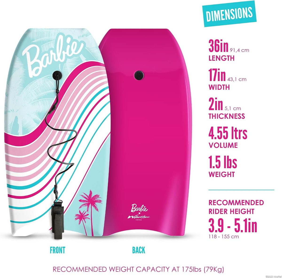 Barbie Signature 36in Bodyboard by Wavestorm — view 4