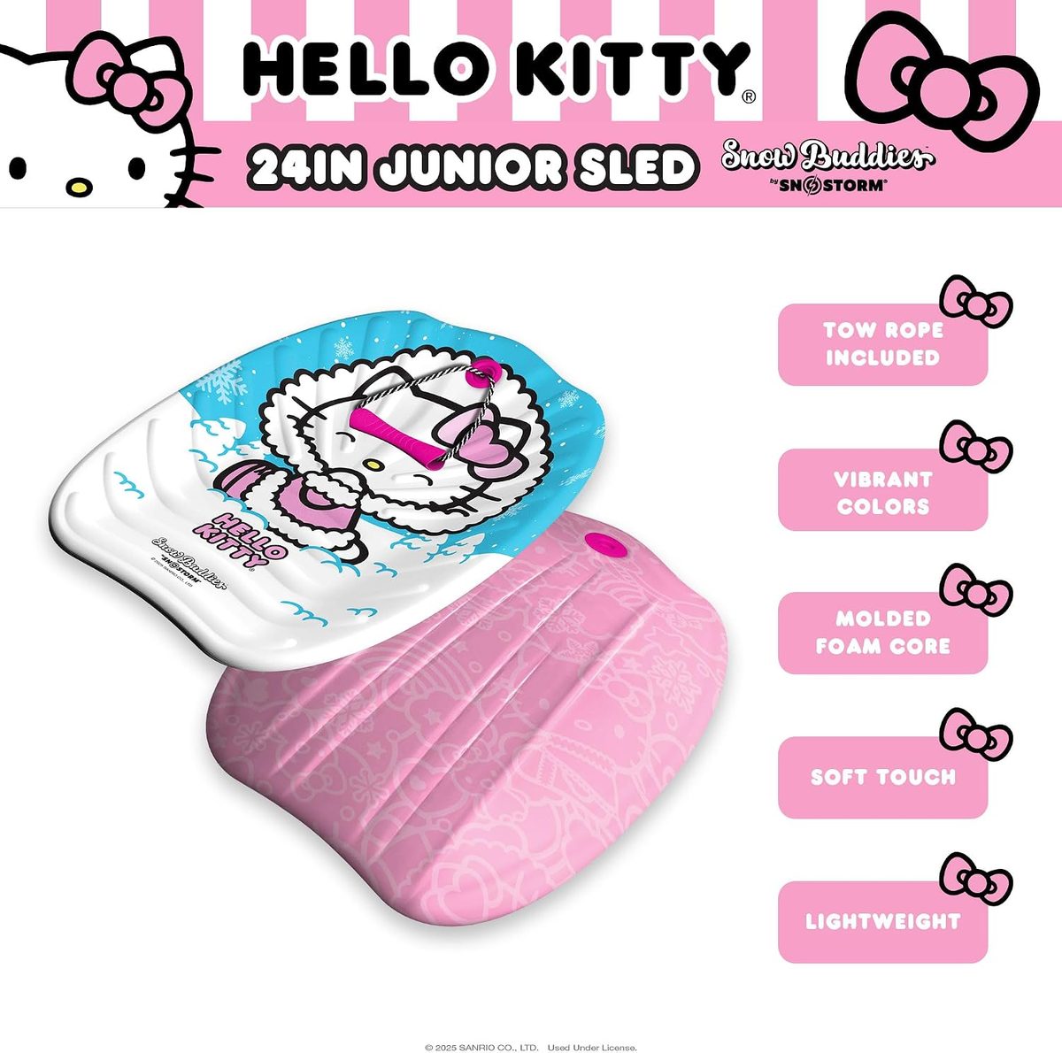 Hello Kitty & Snow Buddies 24in Junior Sled — view 4