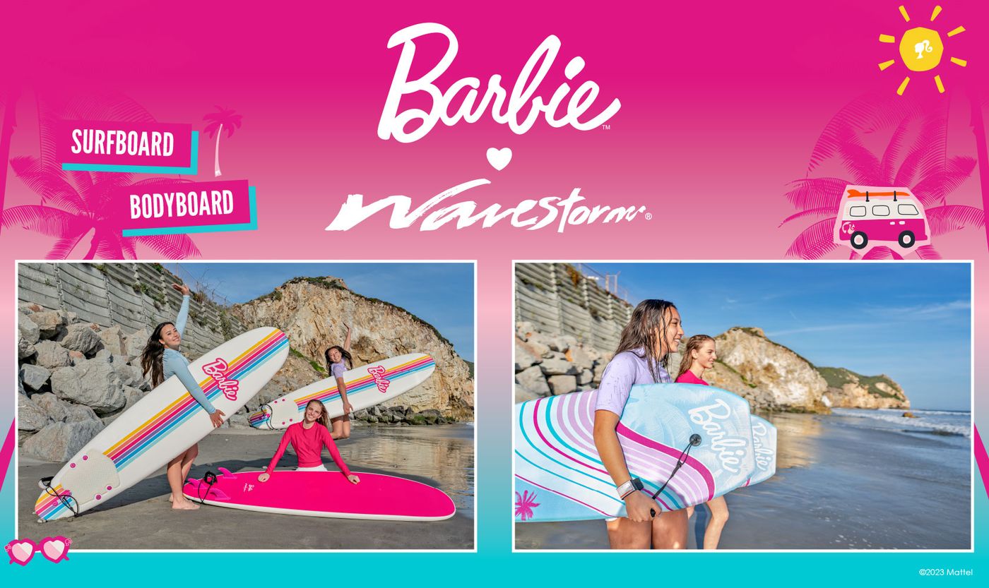 Hello Kitty 8ft Surfboard by Wavestorm in use