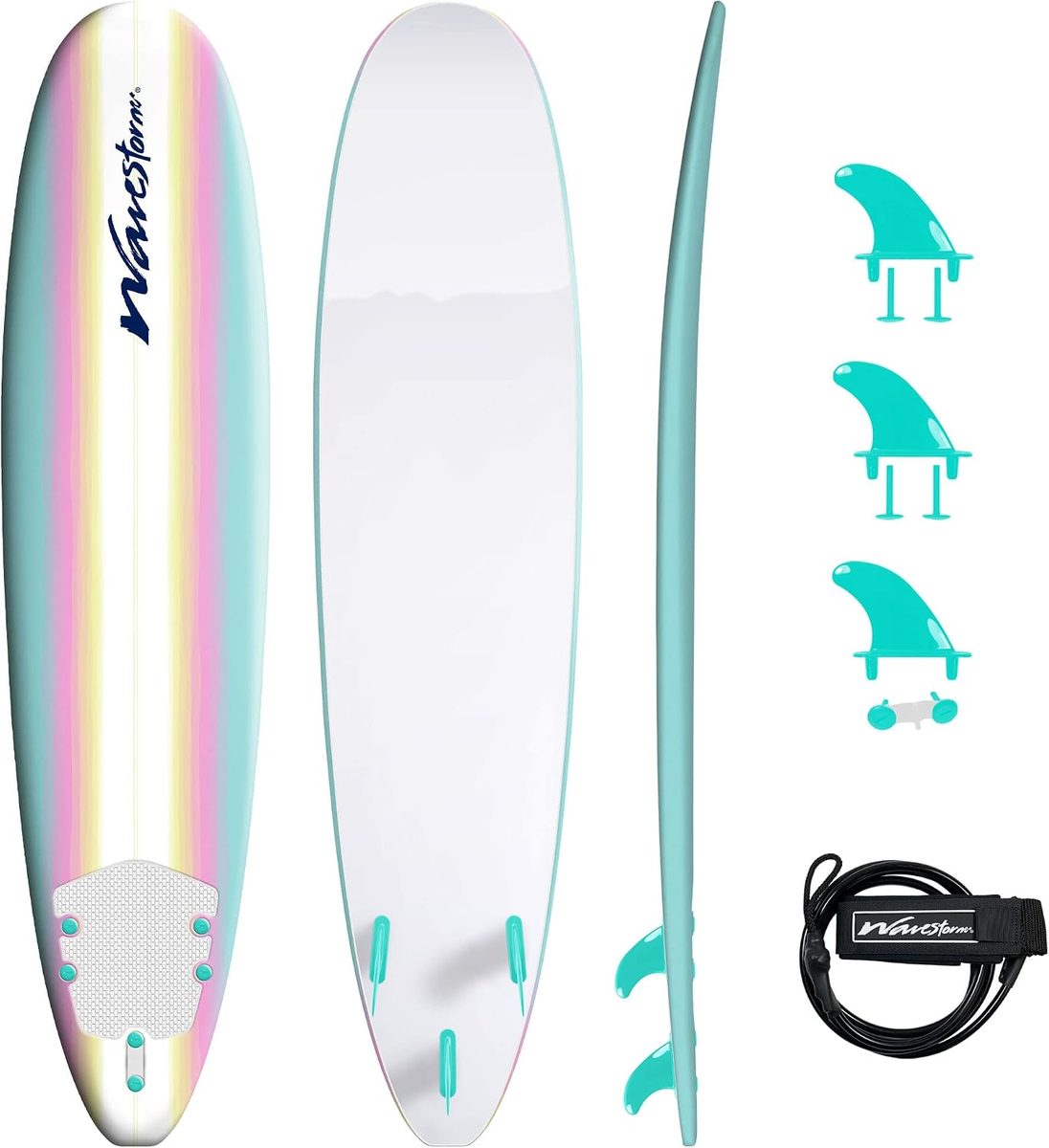 Wavestorm 8ft Classic Surfboard Bundle — view 2
